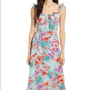 Lost and Wander Floral Tropical Maxi Dress Size Small